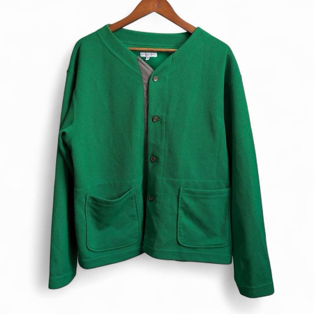 Engineered Garments Minimalist Abstract Mens M NYC Green Cardigan